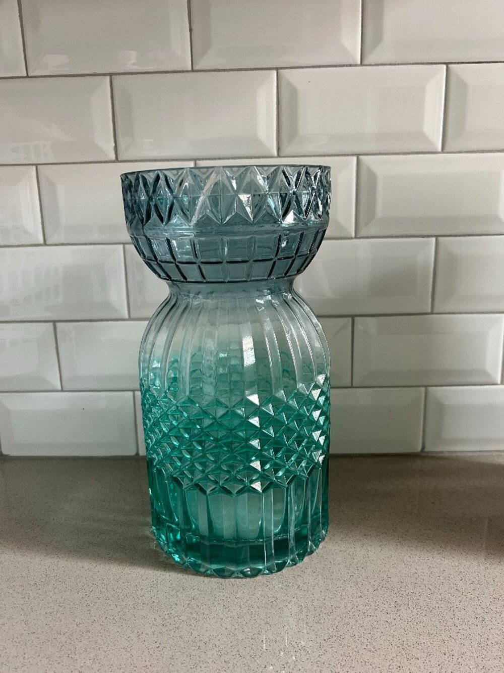 West Elm Geometric Glass Vase – Modern Decor